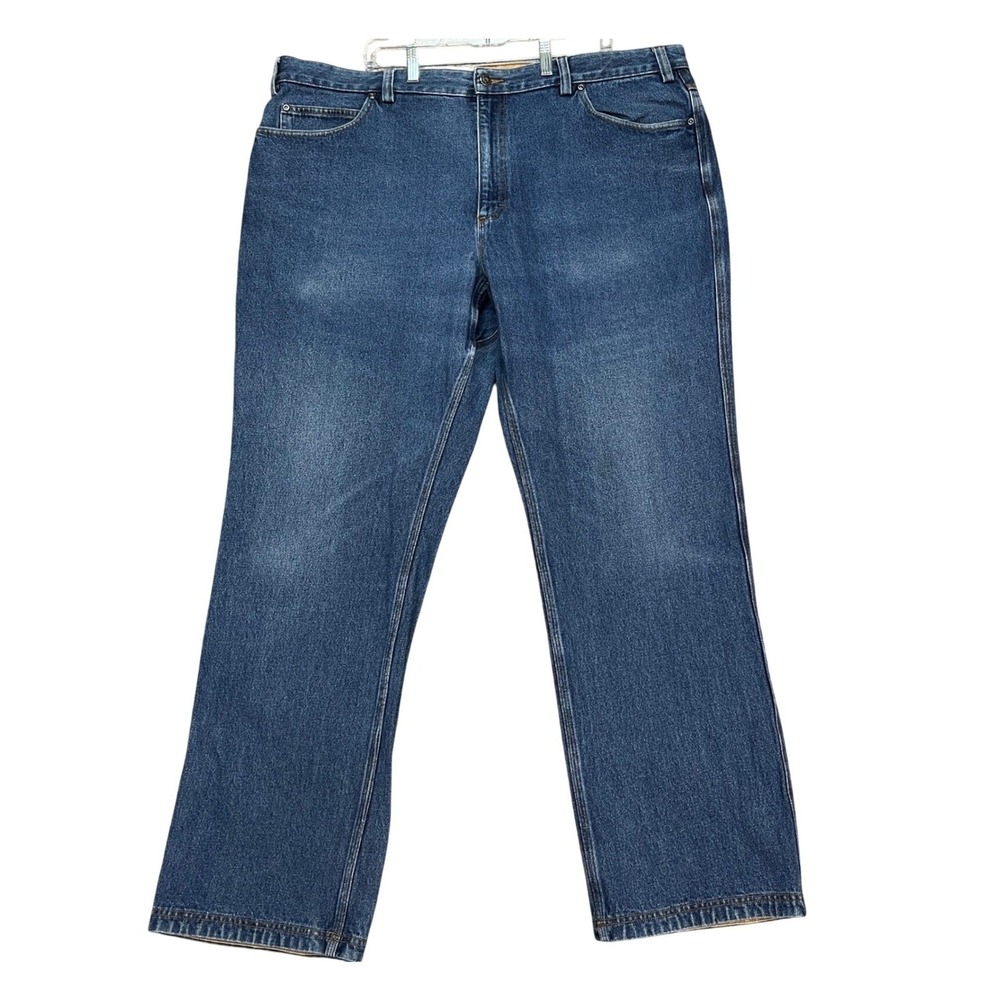 Duluth Trading Co Relaxed Fit Jeans Mens 46x34 Medium Wash Straight Leg Denim
